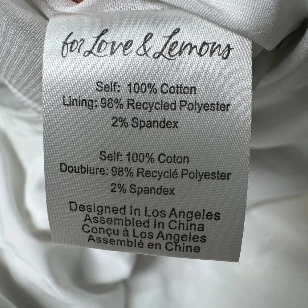 For Love & Lemons Womens Skirt Floral Ruched Ruffle Mini Multi XL Ruched Cotton